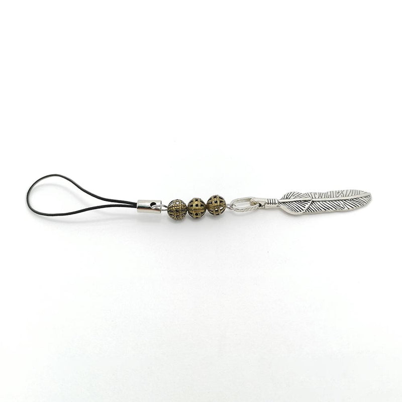 Breloc/accesoriu geanta Metallic Feather